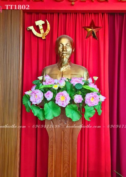 Trang trí sen nghệ nhân bục phát biểu TT1802