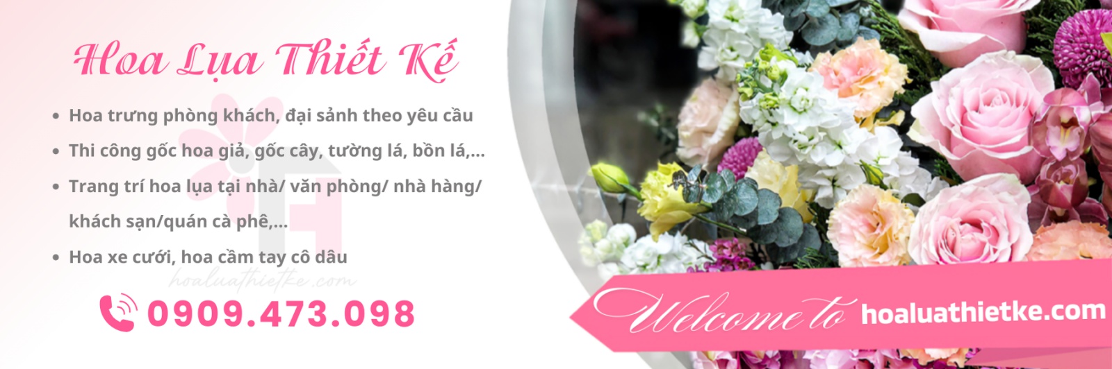Banner giới thiệu Hoa Lụa Thiết Kế Thu Hà