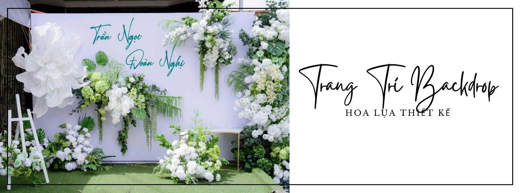Banner thi công trang trí hoaluathietke 1