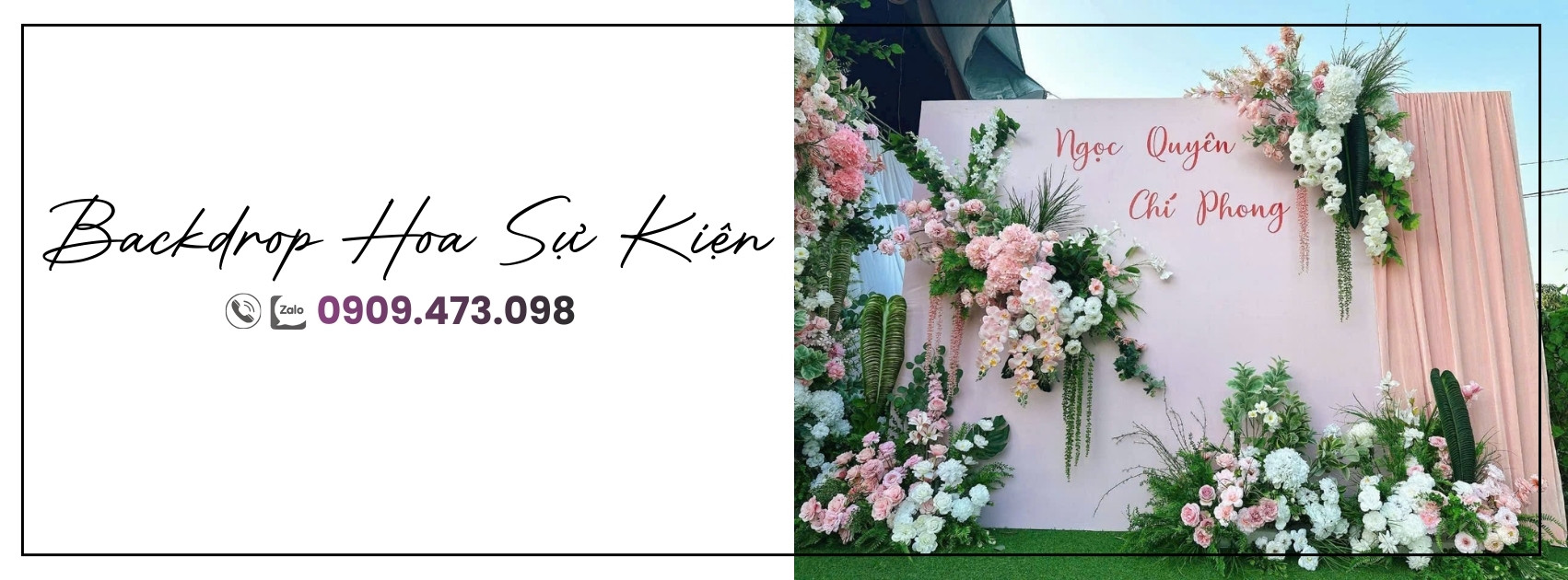 Banner thi công trang trí hoaluathietke 4