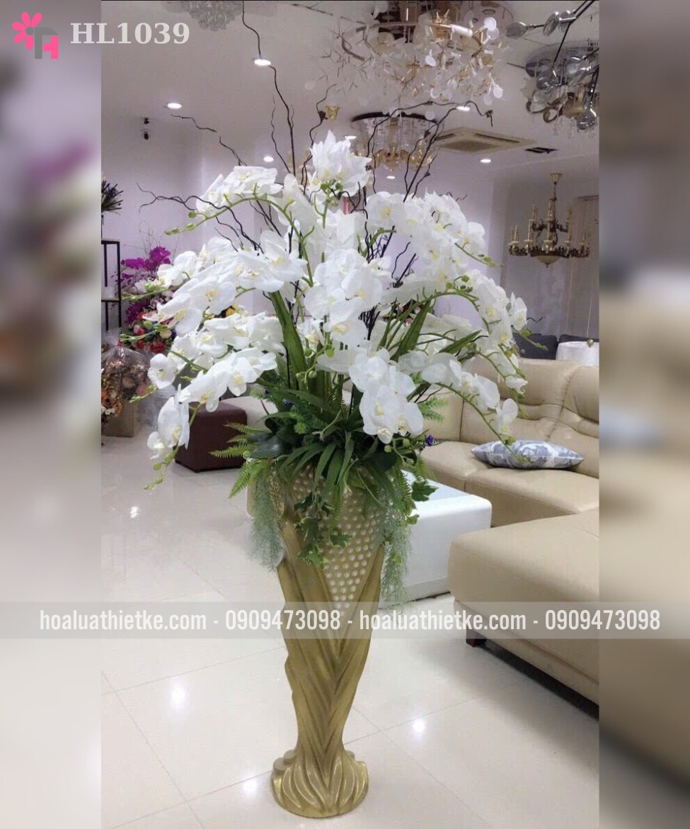 Bình lan hồ điệp trắng trưng đại sảnh HL1039