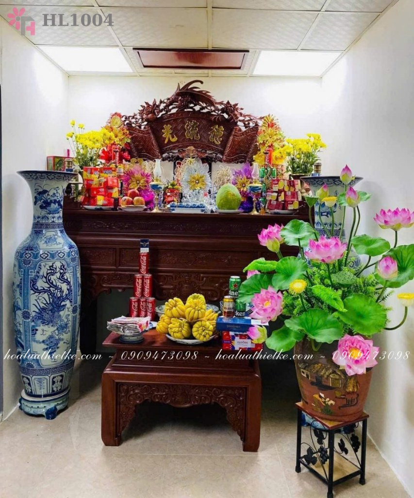 Chậu lu sen nghệ nhân HL1004
