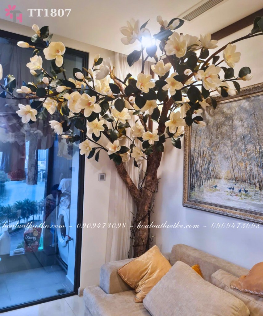 Gốc hoa mộc lan trang trí phòng khách TT1807 2